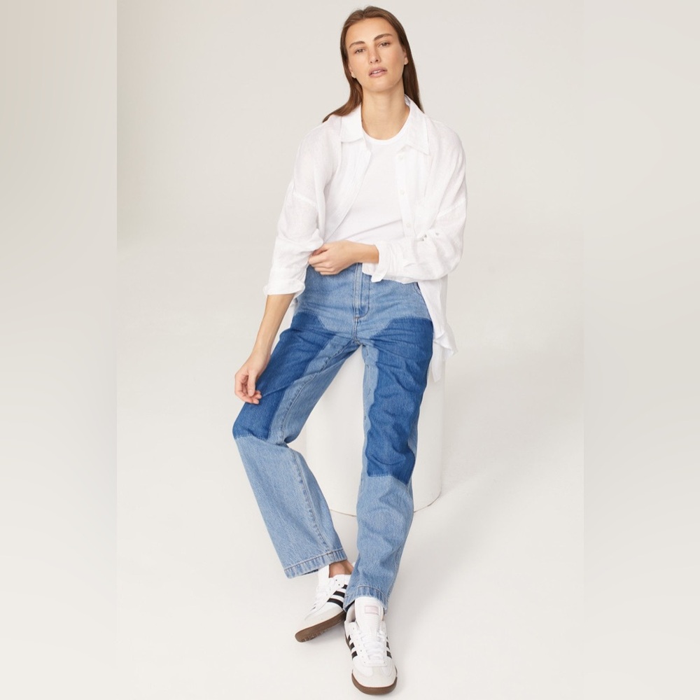 Madewell The Perfect Vintage Two Tone Straight Jeans Women’s 27 - Picture 5 of 16